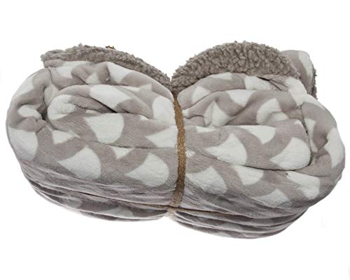 ReLive Reversible 50x60 Inch Soft Velvet Luxury Berber Throw Blanket (Greystone Scales) - Thumbnail 2