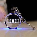 Fitracker 2018 New Style Keychian Accessories Car Key Ring LED Crystal 7 Color Light Changing Gift for Drivers