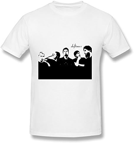 White T Shirt For Men Rock Band Deftones Gore Tour 2016 Logo