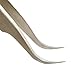 LASHVIEW Lash Tweezer, Vetus Curved Eyelash Tweezers for Profissional Grafting Eyelash Extension, Stainless Steel Needle Nose Tweezers for Lash Extension Stickers Precision Electronics, ST15