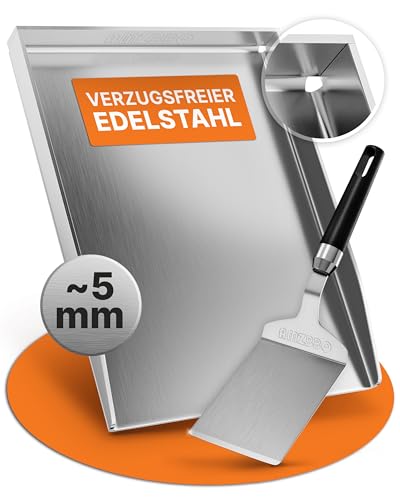 AMZBBQ® Plancha Grillplatte 44×25,5 cm für Weber Spirit & Broil King Baron