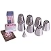 TANGCHU Russian Piping Tips 7PCS/SET Stainless Steel Large Size Icing Syringe Set DIY Nozzle by TANGCHU