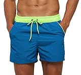 SILKWORLD Men's Swimming Shorts Quick Dry Solid