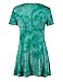 Lock and Love LL WT1066 Womens Scoop Neck Short Sleeve All Over Tie Dye Trapeze Tunic Top XXL JADE