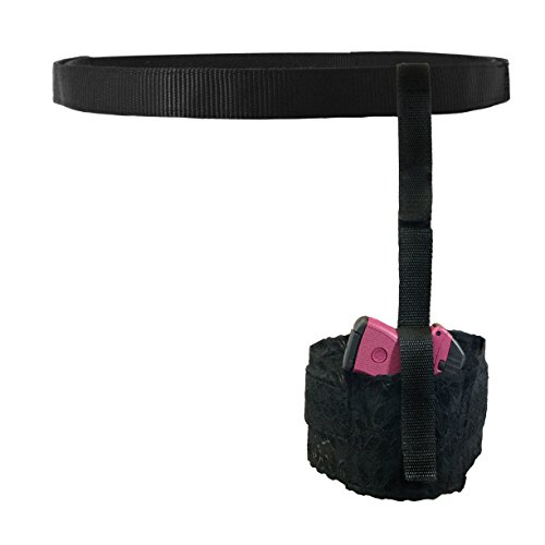 Daltech ForceWomen's Lace Thigh Holster - Ladies Concealed Carry CCW Lace Thigh Gun Holster - Black