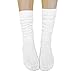 BASICO 3PK White Slouch Socks for Women I Scrunch Socks (White)