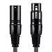 Moukey 6ft XLR Microphone Cable Balanced Mic Cable, XLR Male to XLR Female Cord for Audio Speakers, Black 6-Pack, (MK0008)