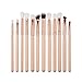 Start 12 pcs/Sets Makeup Brush Set for Eye Shadow Foundation Eyebrow Lip (Beige)