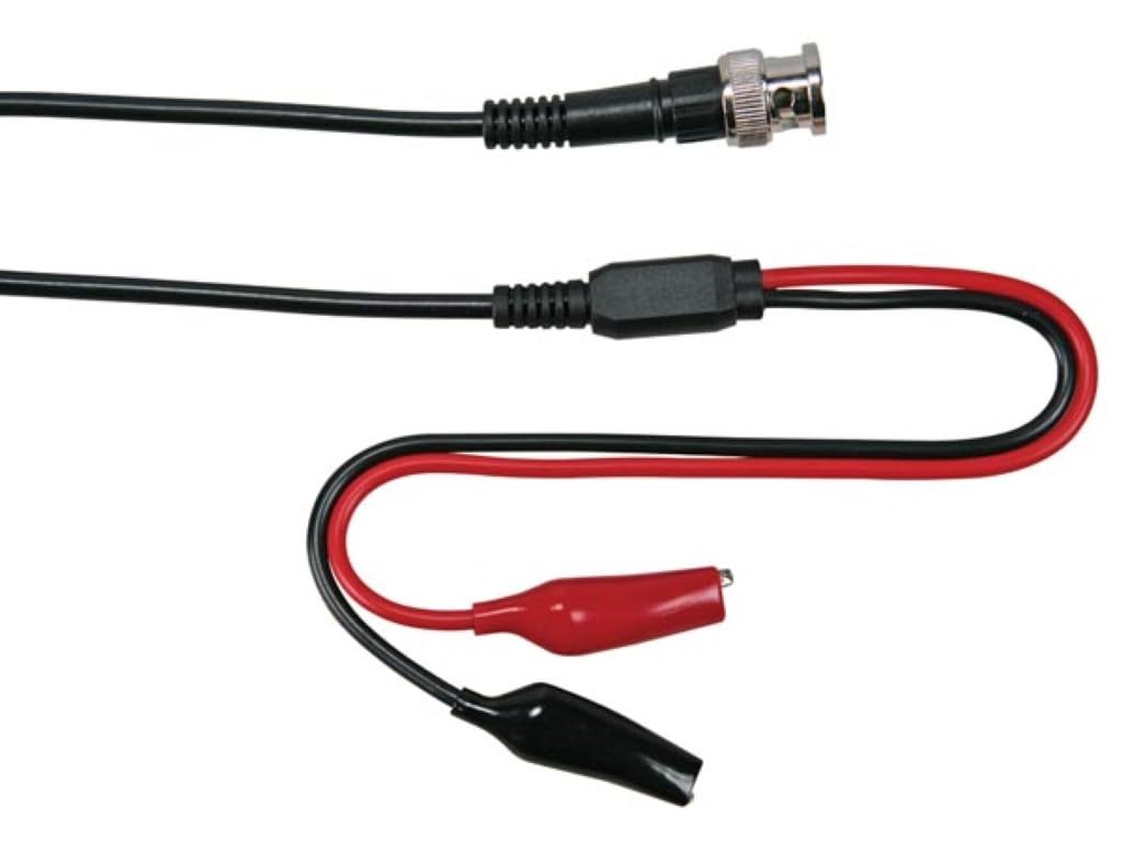 Velleman TLM55 Coax Cable with BNC Male and 2 Crocodile Clips, Multi-Colour