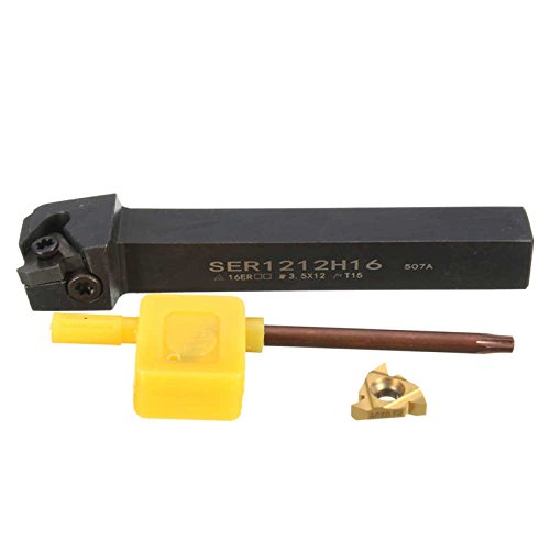 SER1212H16 100mm Lathe Thread Turning Tools CNC Threading Tools Lathe Machine Tool Holder w/16ER Insert T15 Spanner - Thumbnail 5