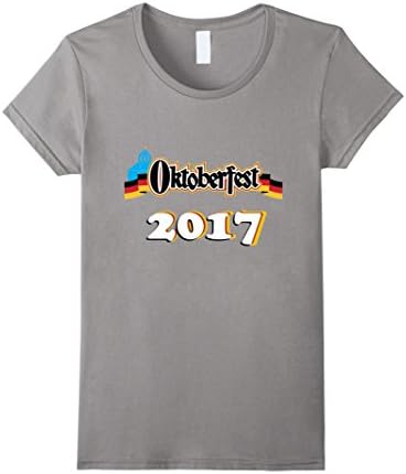 Womens Octoberfest 2017 Costume T-Shirt Man Woman Tee  Small Slate