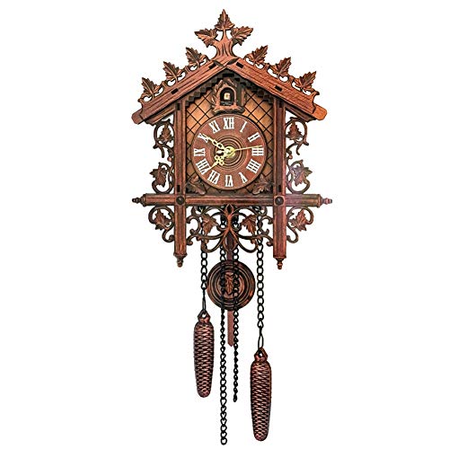 Forart Wall Cuckoo Clocks Black Forest Wooden Cuckoo Clock. Black Forest Hand-Carved Cuckoo Clock House Home Decor. Excellent Gift. - Thumbnail 4