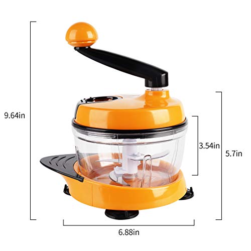 MIGECON Manual Vegetable Chopper, Hand Held Food Processor for Fruits