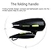 Professional Folding Blow Dryer for Travel 1300 to 1500W Negative Ion Hair Dryer Dual Voltage Lightweight,Mini 9x10 Inch Size (Black), Mothers Day Gifts for Women,Green(Not Include Cool Shot Button)