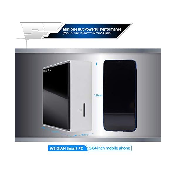 WEIDIAN-Mini-PC-Desktop-PC-Latest-10th-Intel-Core-i7-10510U-Dual-LAN-HDMI-DP-WiFi-Bluetooth-40-Type-C-USB-4USB20-4USB30-Micro-PC-32G-Ram-512G-SSD WEIDIAN Mini PC i7, Mini PC Windows 10 Pro, Quad Cores Core i7-10510U, 32GB DDR4 RAM 512GB NVMe SSD, Support Dual 4K…