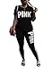 Gobought Womens Short Sleeve Loose Fitting Jumpsuit Long Pants Romper Tracksuit Outfits