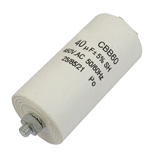 Cbb60 Ac 450V 50/60Hz 40Uf 8Mm Thread Non Polar Polypropylene Film Capacitor