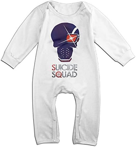 Gdlov Suicide Squad Deadshot Baby's Boys Girls Kids Long Sleeve Creeper Romper Bodysuits Onesies Jumpsuits Size 6 M US White