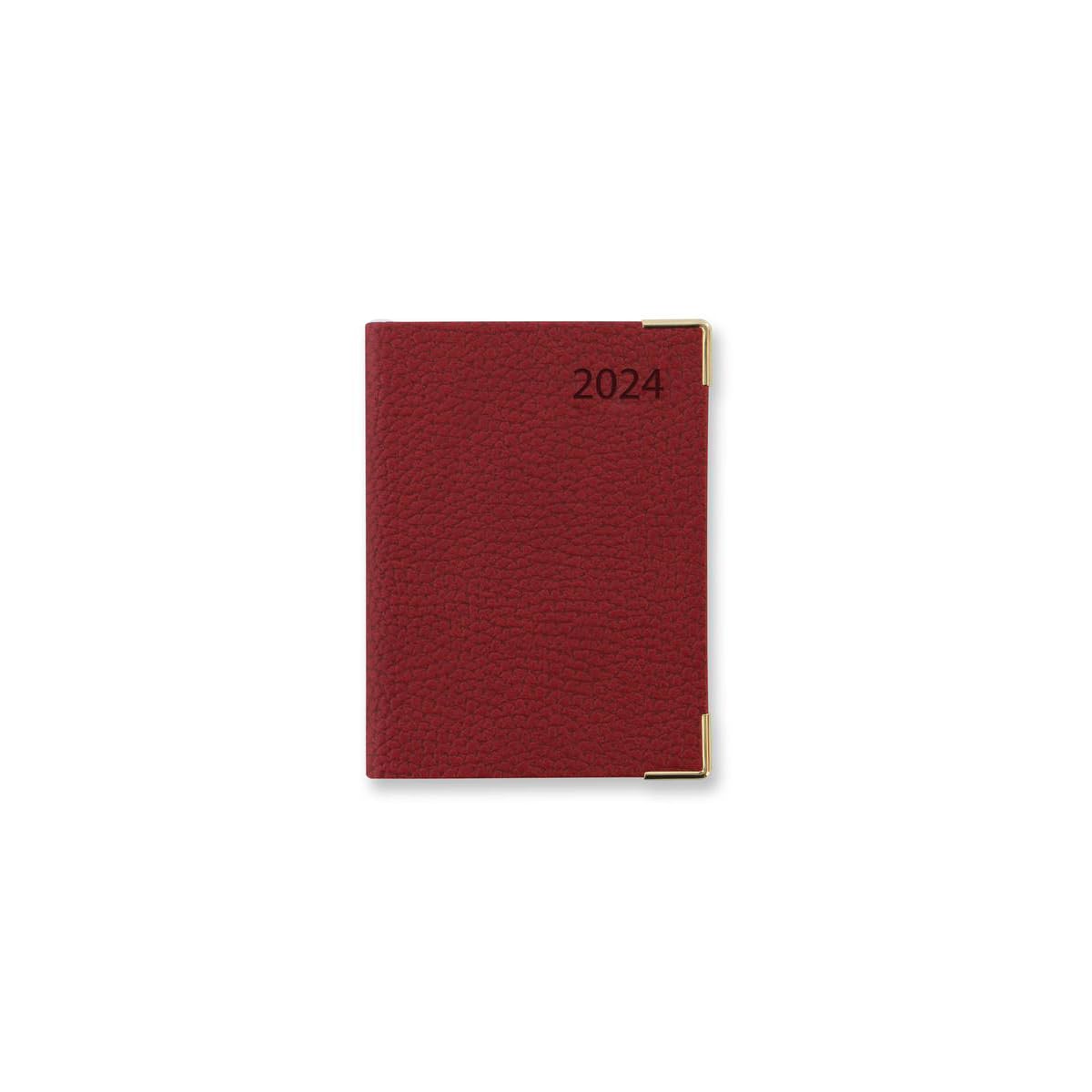 Letts Connoisseur Mini Pocket week to view 2024 diary - red