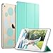 ULAK iPad Mini 4 Case, Mini 4 Case Clear with Design, Lightweight Slim Smart-Shell Stand Cover with Auto Wake/Sleep Function for Apple iPad Mini 4 7.9 inch 2015 Release Tablet, Mint Green