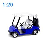 HAPTIME 4.75 inch Die-cast Metal Golf Cart Mini Pull Back Golfcart Small Motor Vehicle Toy, Great for Golf Theme Cake Topper, Birthday Gift, Room Decor