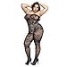 Deksias Crotchless Bodystocking Plus Size Open Crotch Lingerie for Women