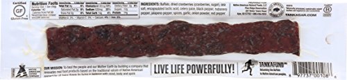 Bison Pemmican Warrior Meat Bars with Buffalo & Cranberries by Tanka, Gluten Free, Beef Jerky Alternative, Slow Smoked Original, 2 Oz, Pack of 6 - Thumbnail 2