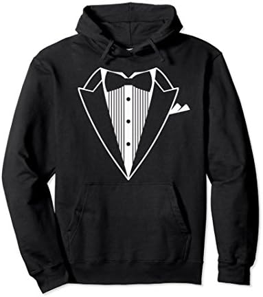 Unisex Tuxedo Hoodie Large Black