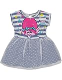 Toddler Girls' Trolls Dress Poppy - Blue and White Stripe with Embroidered Lace (3T)