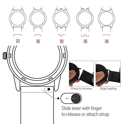 (2 Stück) 20mm Silikon Kautschuk Uhrenarmband mit Schwarzer Schnalle, Schnellverschluss Uhrenarmbänder, Ersatzarmband 20mm,Smart Watch Strap mit Edelstahl Metall Schließe,20mm Schwarz