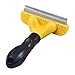 Iapetus Pet Grooming Brush and Tool for Dogs, Self Cleaning Slicker Brush for Short to Long haired Pets with Safety Blade, Pet Deshedding Tool (Long hair, Medium)