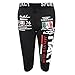 Chen Men's Casual Harem Training Jogger Sports Pants Shorts Running Sweatpants (US M(AsiaXL), Black)