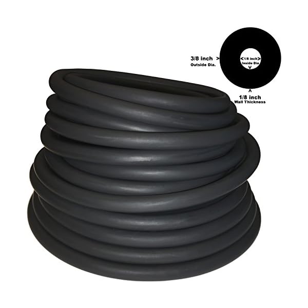 38in-OD-18in-ID-Speargun-BandSling-Thick-Walled-BLACK-Latex-Rubber-Tubing-ONE-CONTINUOUS-PIECE408-Select-Length