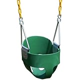 Eastern Jungle Gym Heavy-Duty High Back Full Bucket Toddler Swing Seat with Coated Swing Chains Fully Assembled