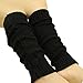 Oksale Women Warm Soft Crochet Knitted Boot Cover Cuff Leg Warmers (Black)
