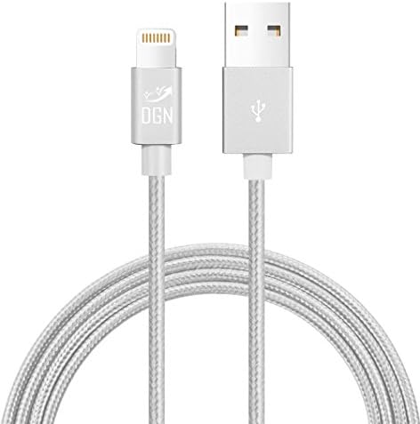 iPhone Charger, DGN Gadgets 10FT (3M) Nylon Braided 8 pin Charging Cables USB Charger Cord, Compatible with iPhone 7/7 Plus/6s/6s Plus/6/6 Plus/5/5S/5C/SE/iPad and iPod (Silver)
