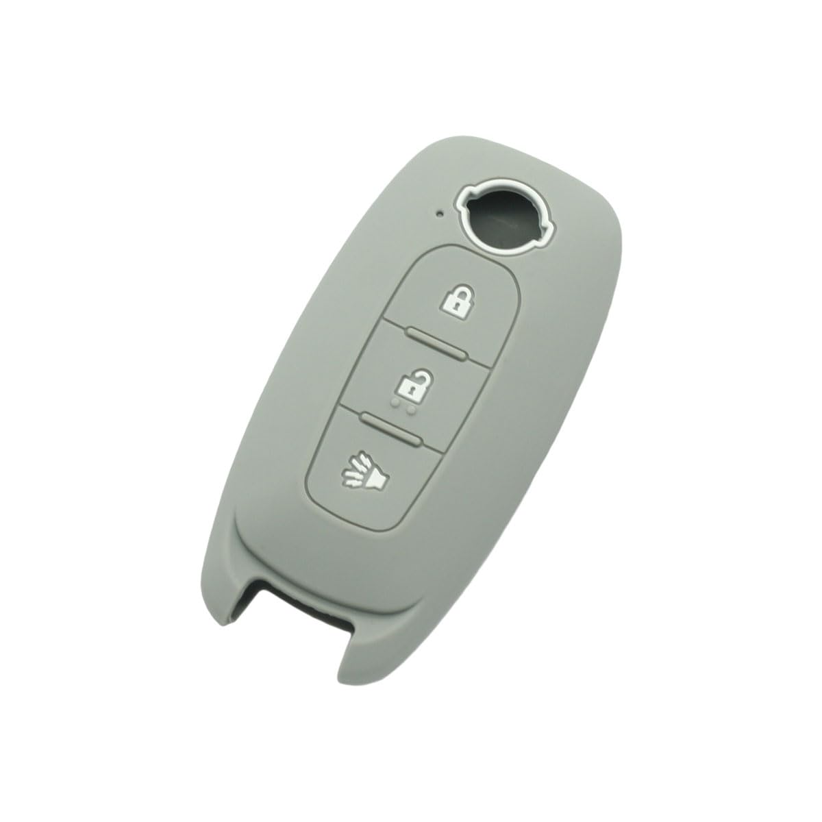 BROVACS Silicone Cover Protector Case Holder Skin Jacket Compatible with NISSAN 3 Button Smart Remote Key Fob CV2509 Grey