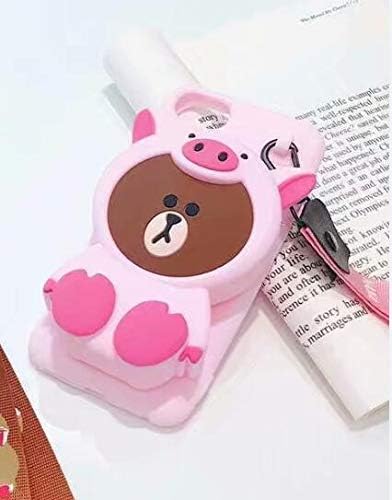 Twinlight Cute 3D Cartoon Cony Sally Bear Rabbit Chicken Phone Case for iPhone 7 8 Plus X XS XR XS max Soft Silicone Cover (Pink, for iPhone 7plus 8plus)