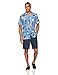 Amazon Brand - 28 Palms Men's Standard-Fit Tropical Vacation Shirt, Blue Bird of Paradise, Large