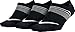 Nike Women's Everyday Plus Lightweight Training Footies (3 Pair), No Show Socks for Women with Anti-Slip Gripping, Black/White, L