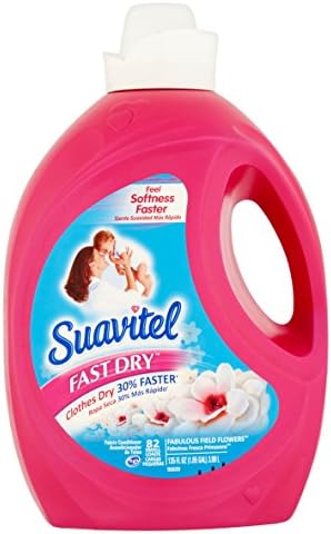 Suavitel Fast Dry Fabulous Field Flowers Fabric Conditioner, 82 Small Loads, 135 Fl Oz