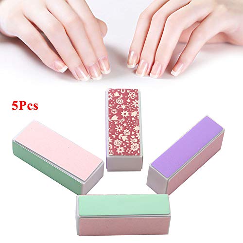 YIMART 5Pcs/set Nail Art Buffer Block Nail File For Nail Polish UV Gel Manicure Pedicure Buffing Sanding Polish (Flower) - Thumbnail 7