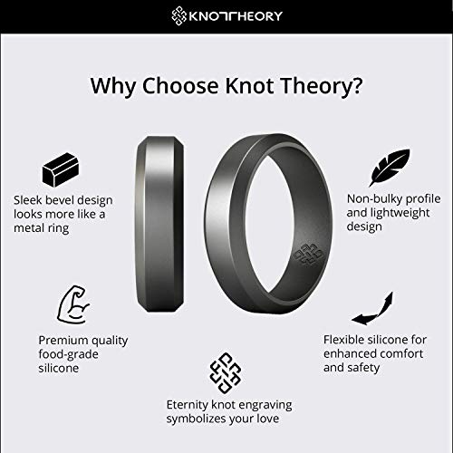 image for Knot Theory Silicone Wedding Ring for Men and Women, Size 10.5~11 (WID