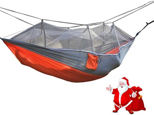 FDegage Double Camping Hammock with Mosquito Net Sleeping Cot Netting Tent Backpacking Hiking 450 lbs Capacity