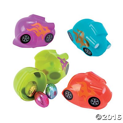 Plastic Race Car Easter Eggs - 12 ct