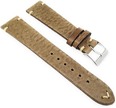 Fluco Hunter - Correa de piel para reloj (22 mm), color beige ...