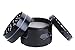 Large Spice Tobacco Herb Weed Grinder - Four Piece with Pollen Catcher - 2.5 Inches - Premium Grade Aluminum(BLACK)
