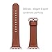 WFEAGL Compatible iWatch Band 38mm 40mm,Top Grain Leather Band Replacement Strap for iWatch Series 4,Series 3,Series 2,Series 1,Sport, Edition (Brown Band+Gold Adapter,38mm 40mm)