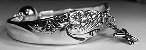1950 "Evening Star" Silver plate spoon bracelet. All sizes available and choice of charm