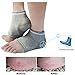 AYAOQIANG Moisturizing Heel Socks, Gel Material, Open Toe Socks, 4 Pairs, One Size, Spandex, Dry Skin Type, Treat Cracked Skin